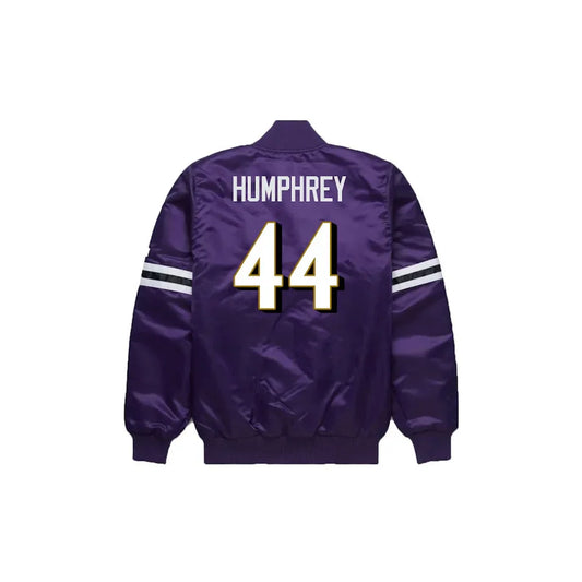 Marlon Humphrey Baltimore Ravens Satin Bomber Jacket