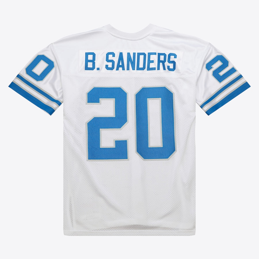 Men's Barry Sanders White Detroit Lions 1994  Jersey