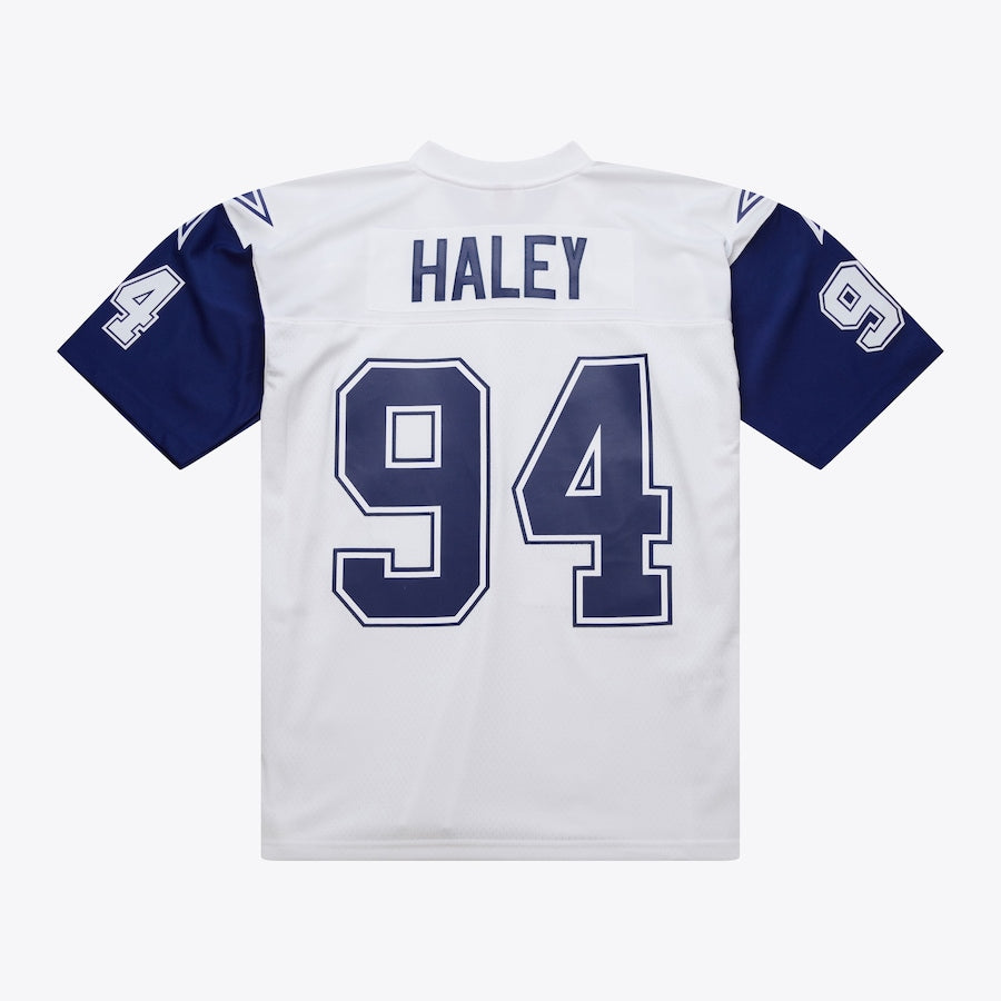 Men's Charles Haley White Dallas Cowboys 1994 Replica Jersey