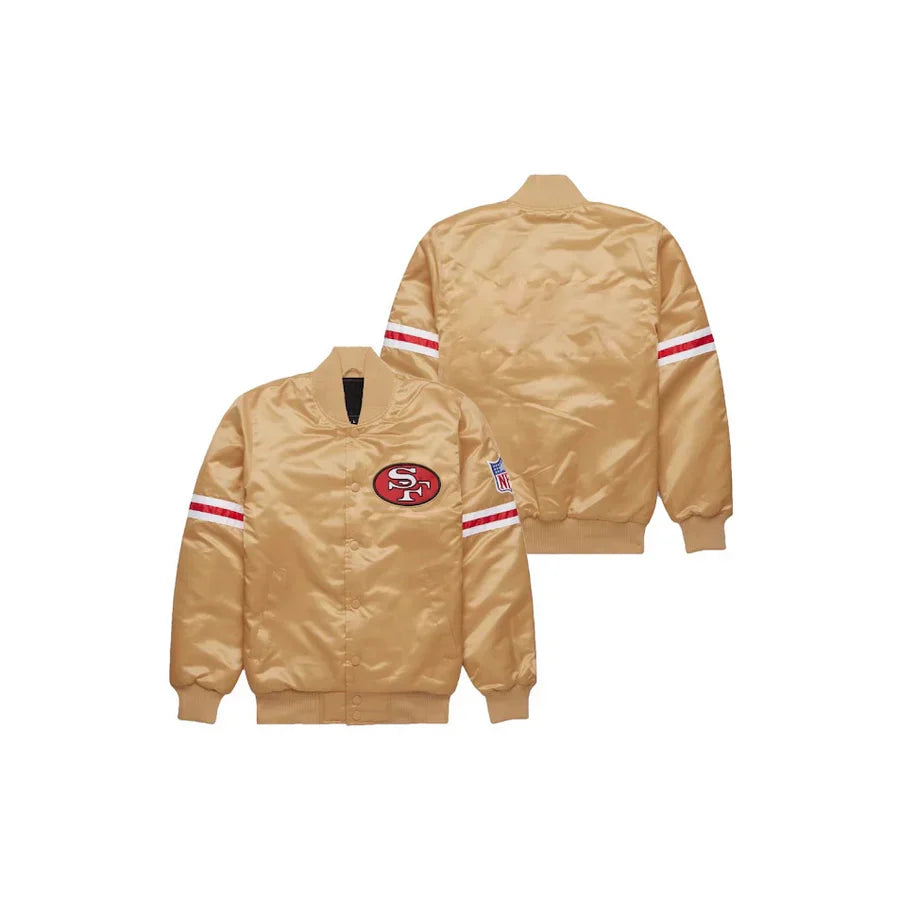 Custom Gold San Francisco 49ers Bomber Jacket