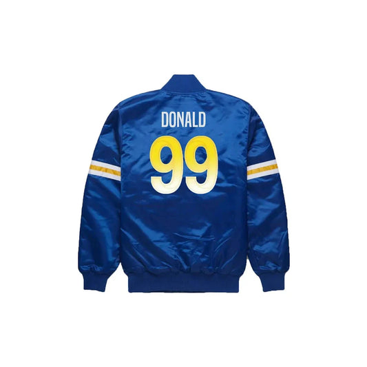 Aaron Donald Los Angeles Rams Satin Bomber Jacket