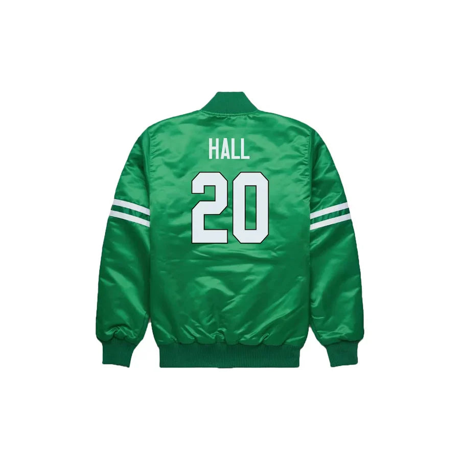 Breece Hall New York Jets Satin Bomber Jacket