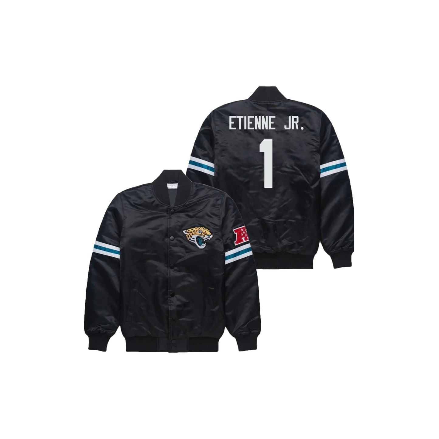 Travis Etienne Jr Jacksonville Jaguars Satin Bomber Jacket