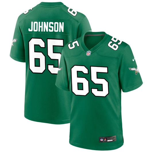 Lane Johnson Kelly Green Philadelphia Eagles Throwback Jersey