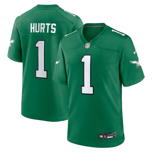 Jalen Hurts Kelly Green Philadelphia Eagles Throwback Jersey