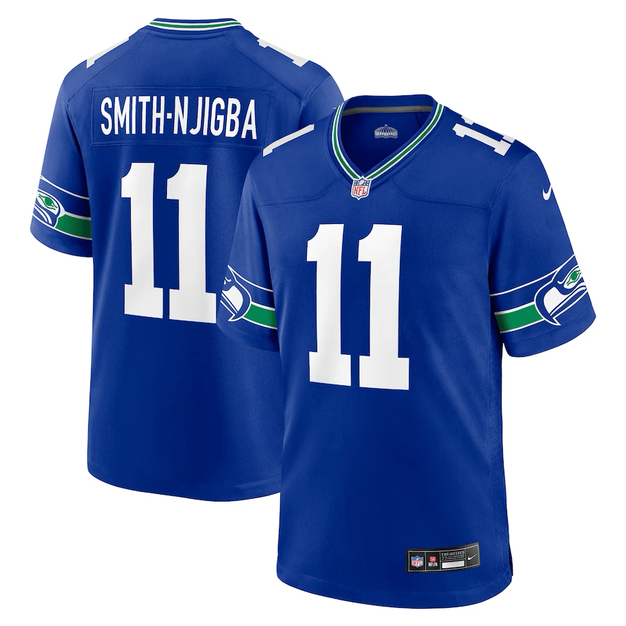 Jaxon Smith-Njigba Seattle Seahawks Throwback Jersey