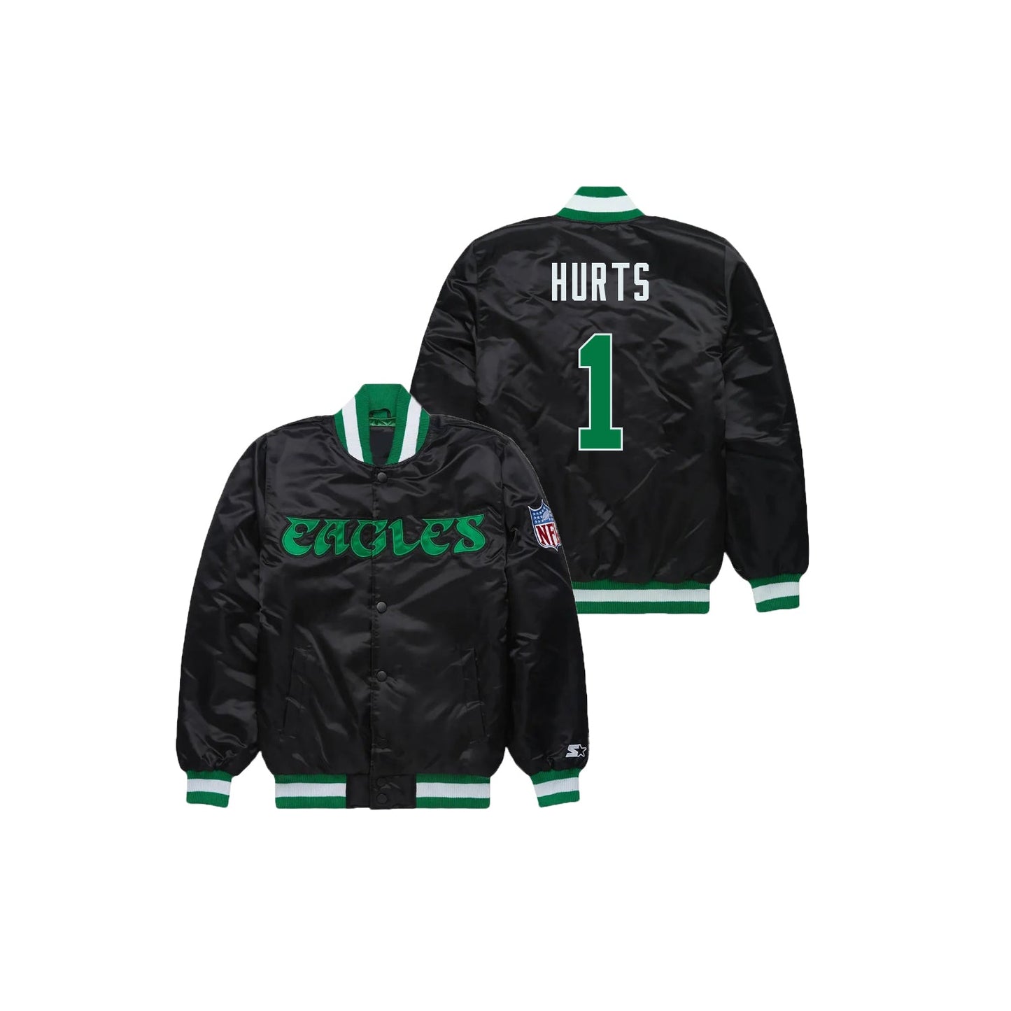 Jalen Hurts Philadelphia Eagles Satin Bomber Jacket