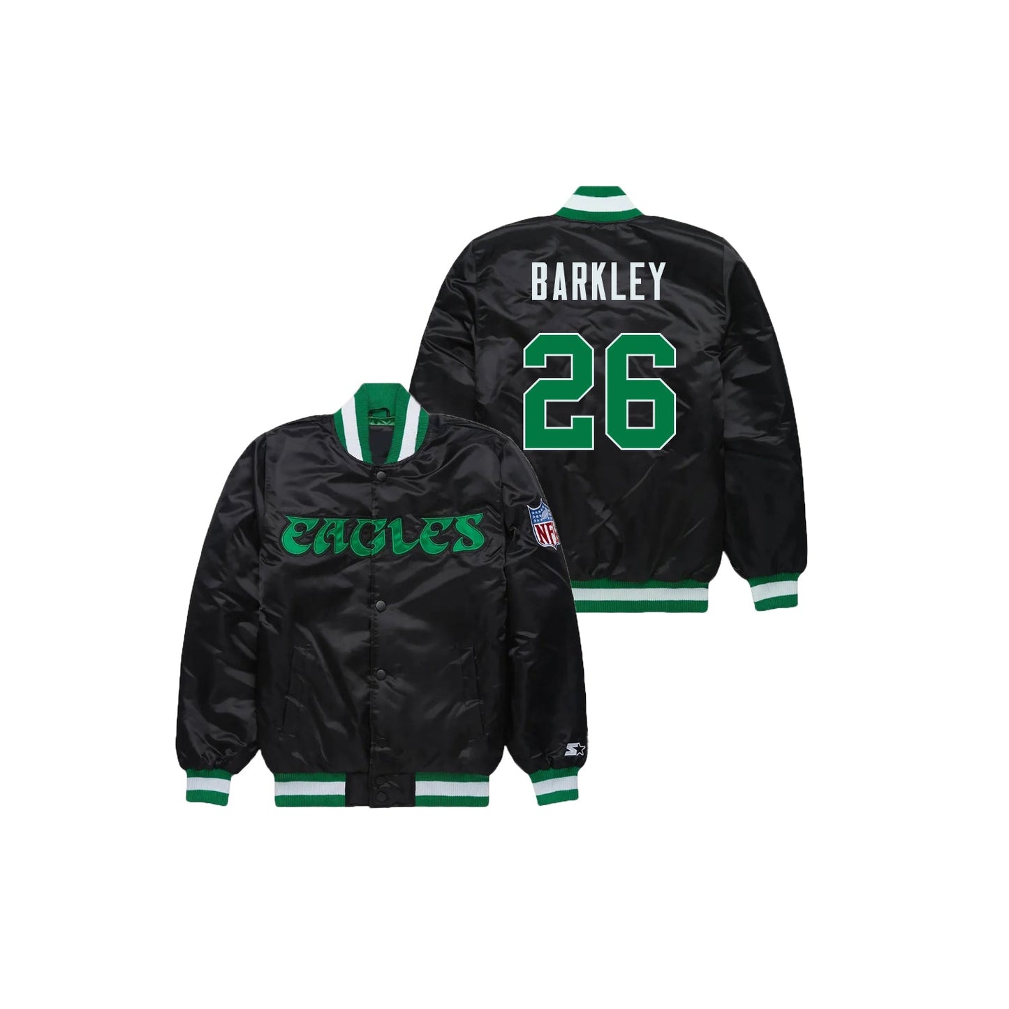 Saquon Barkley Philadelphia Eagles Satin Bomber Jacket