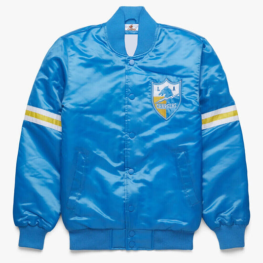 Los Angles Chargers Satin Bomber Jacket